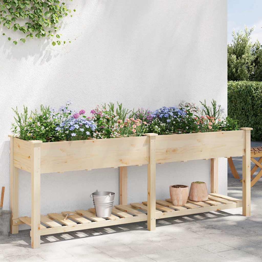 Have Blomsterkrukke Beige 203,5 x 53 x 76,5 cm Massivt Fyrretræ