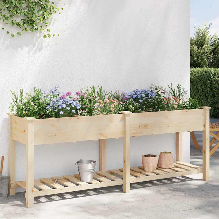 Have Blomsterkrukke Beige 203,5 x 53 x 76,5 cm Massivt Fyrretræ