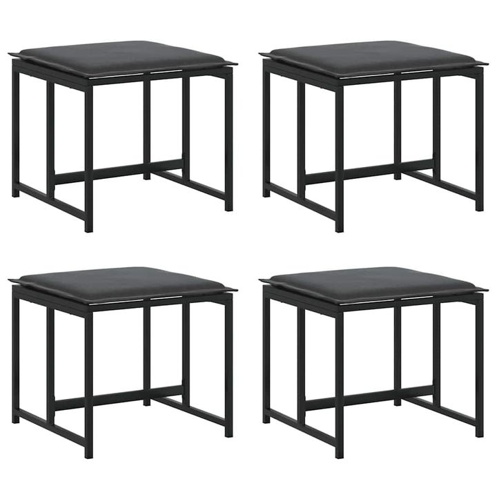 Have Spisebordssæt 15 pcs Sort Stål