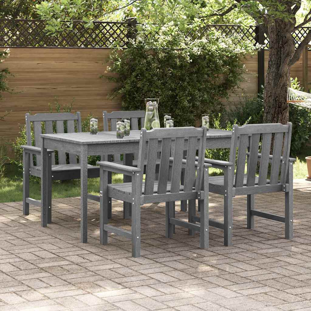 Have Stol 4 pcs Lysegrå 65,5 x 59 x 88 cm Polyethylen