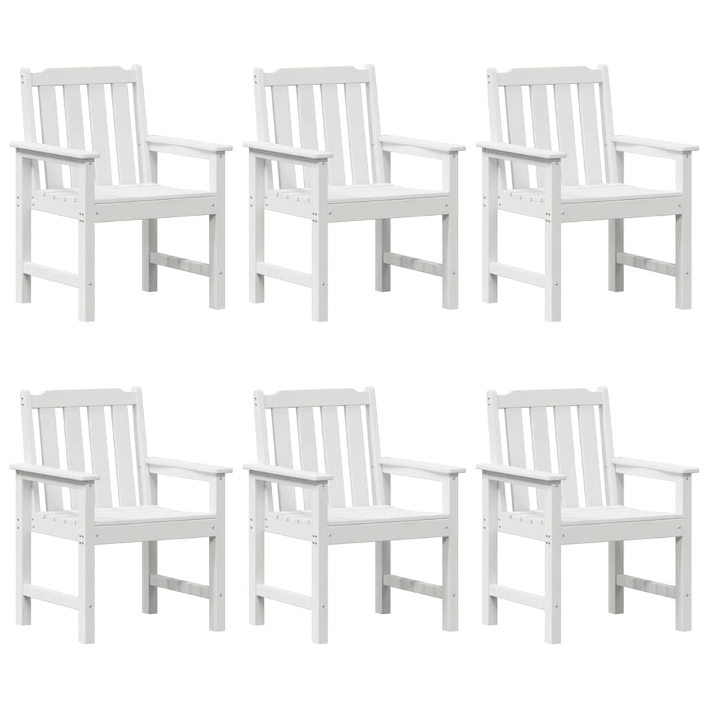 Have Stol 6 pcs Hvid 65,5 x 59 x 88 cm Polyethylen