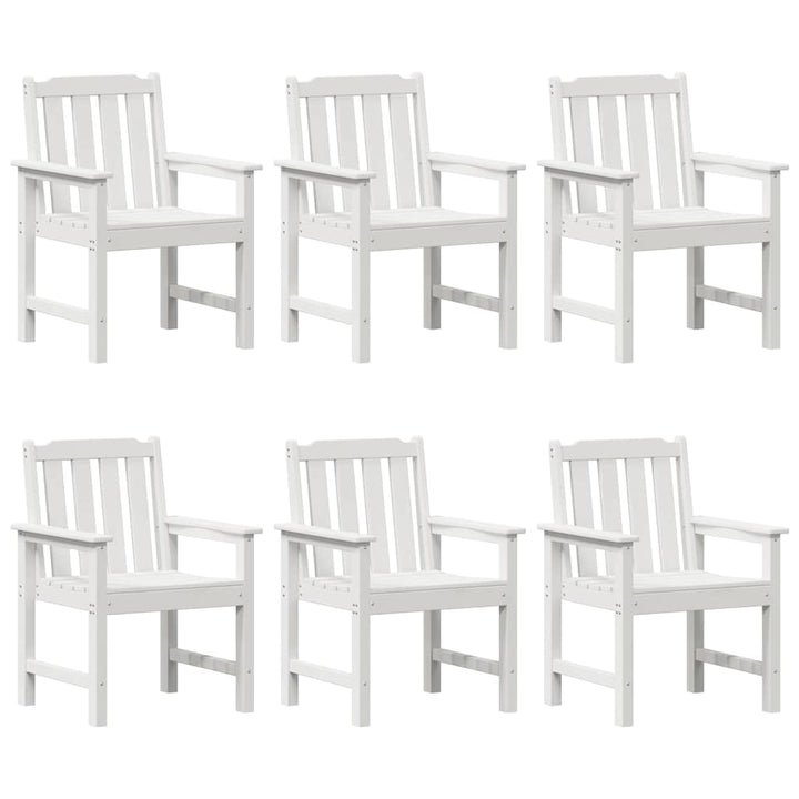 Have Stol 6 pcs Hvid 65,5 x 59 x 88 cm Polyethylen