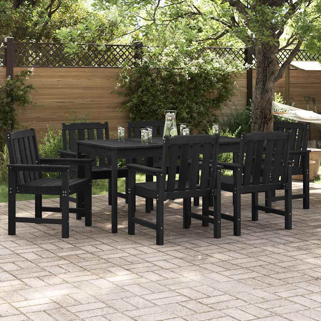 Have Stol 6 pcs Sort 65,5 x 59 x 88 cm Polyethylen