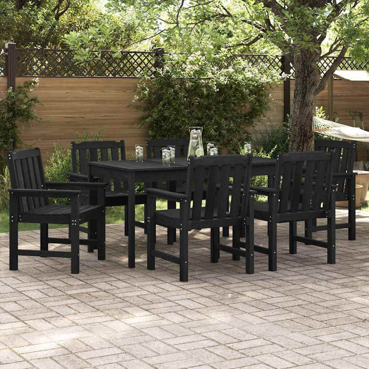 Have Stol 6 pcs Sort 65,5 x 59 x 88 cm Polyethylen