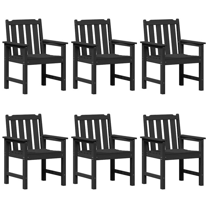 Have Stol 6 pcs Sort 65,5 x 59 x 88 cm Polyethylen