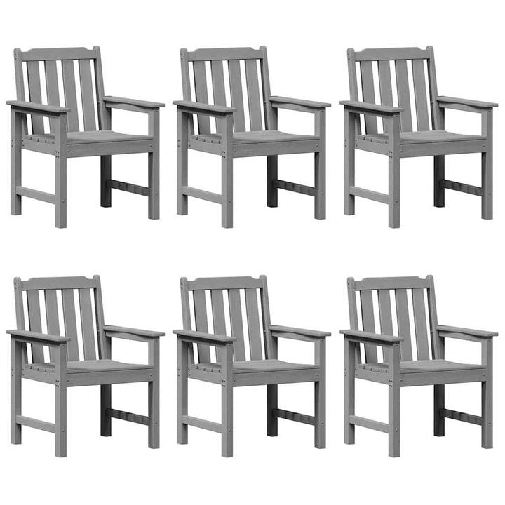 Have Stol 6 pcs Lysegrå 65,5 x 59 x 88 cm Polyethylen