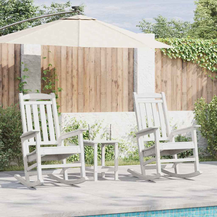 Gyngestol 2 pcs Hvid 92 x 70 x 108 cm Polyethylen