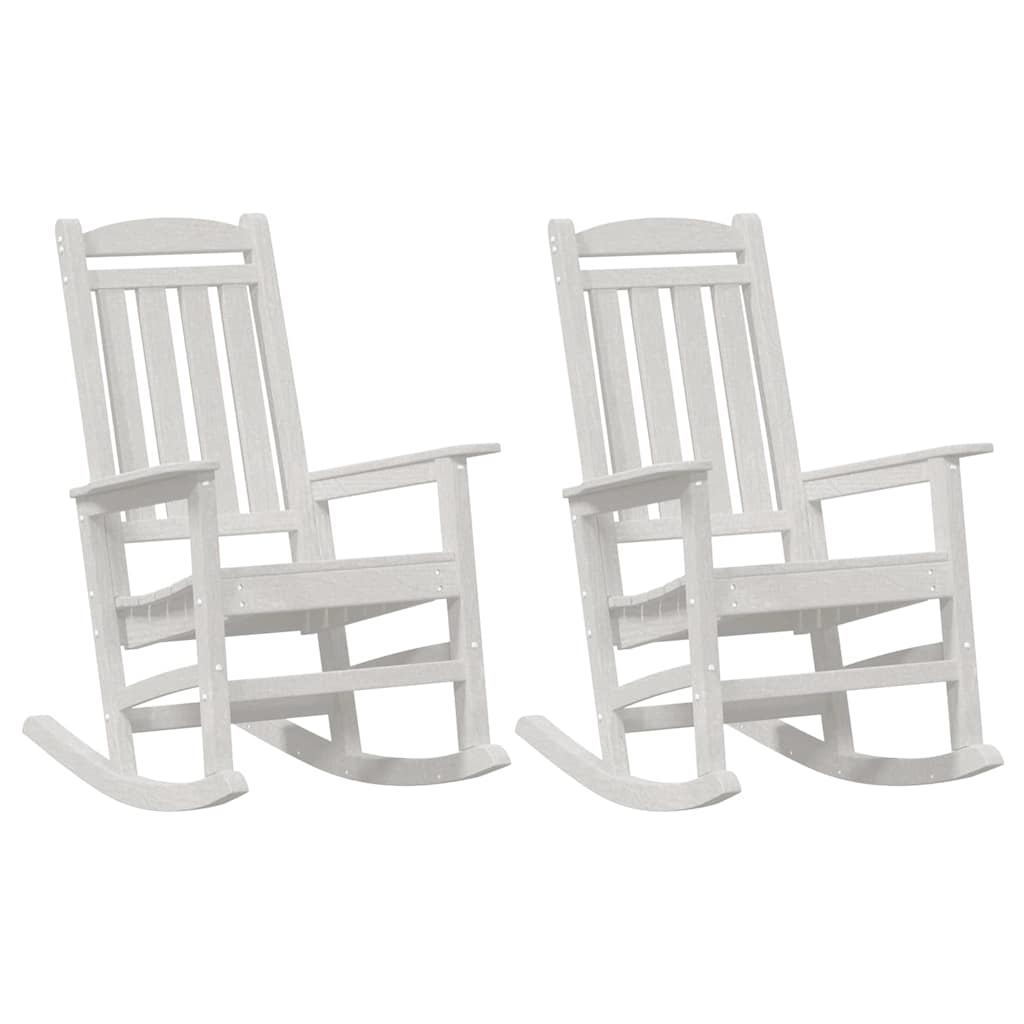 Gyngestol 2 pcs Hvid 92 x 70 x 108 cm Polyethylen