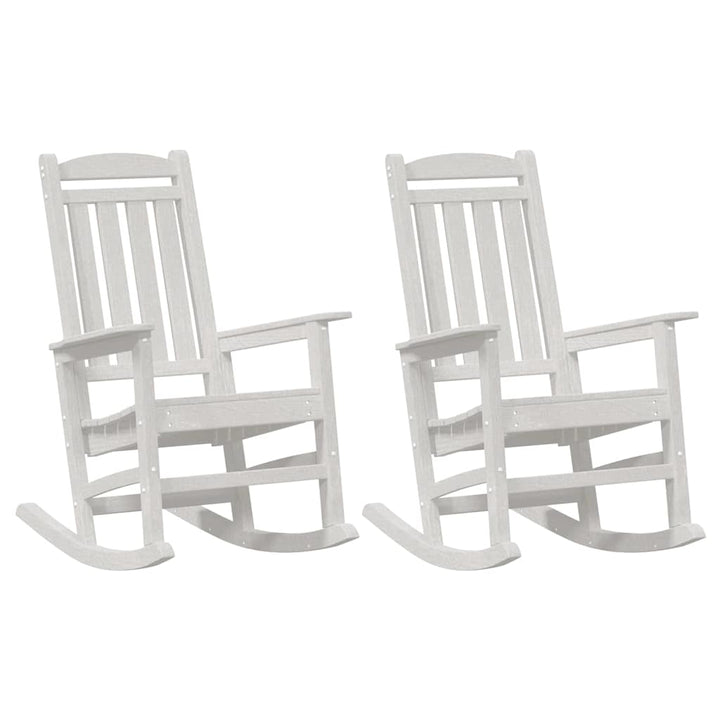 Gyngestol 2 pcs Hvid 92 x 70 x 108 cm Polyethylen