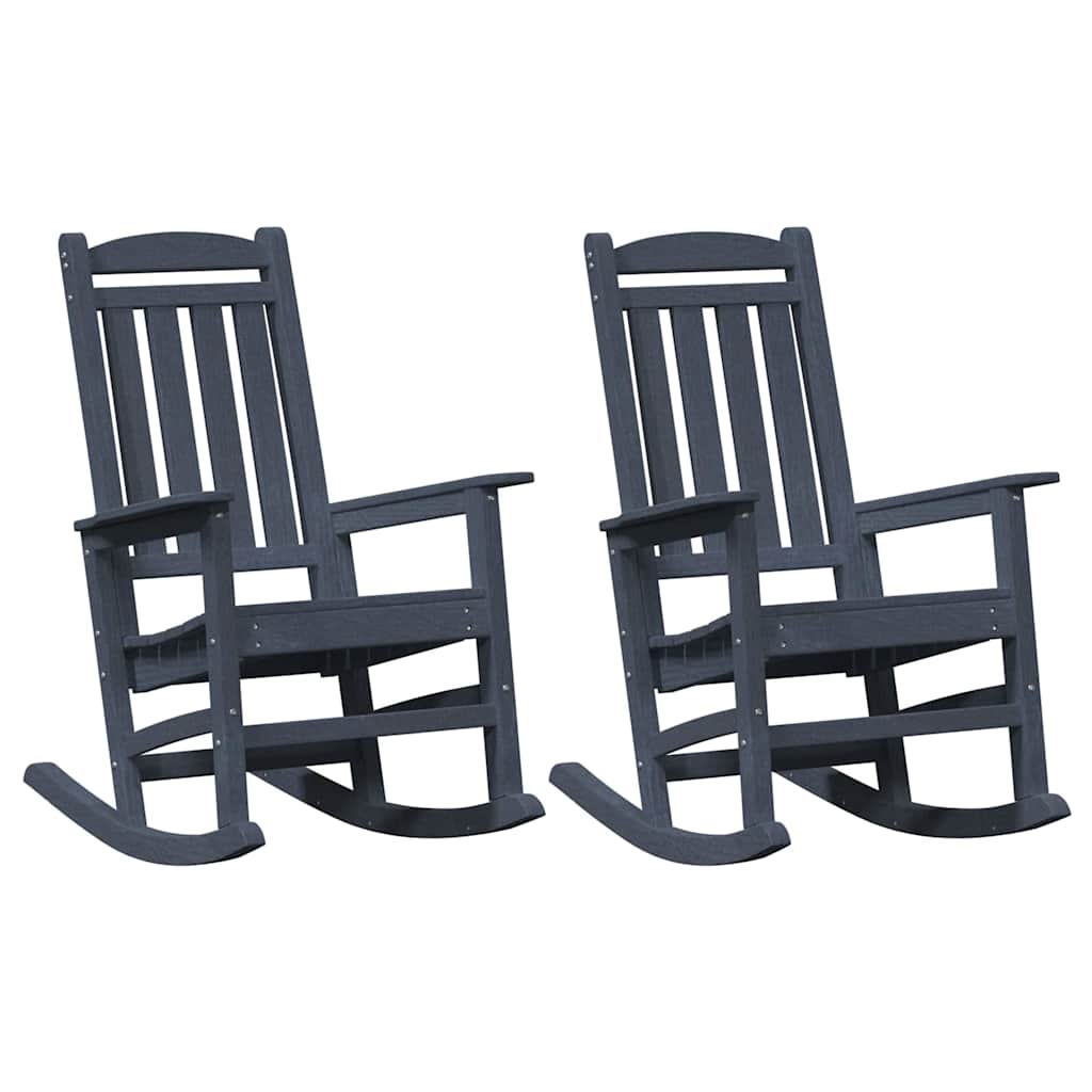 Gyngestol 2 pcs Marineblå 92 x 70 x 108 cm Polyethylen