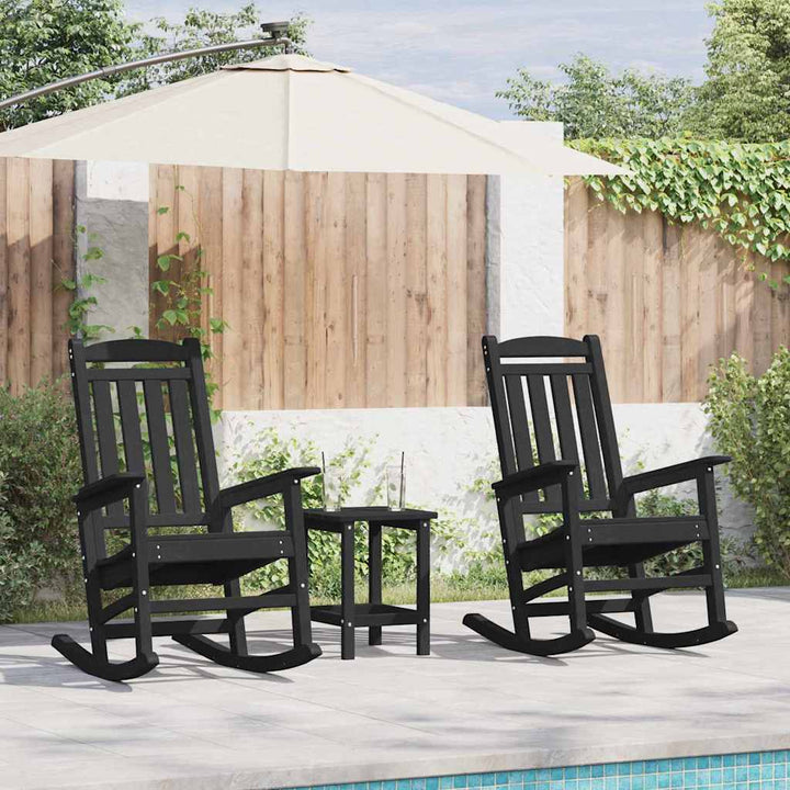 Gyngestol 2 pcs Sort 92 x 70 x 108 cm Polyethylen