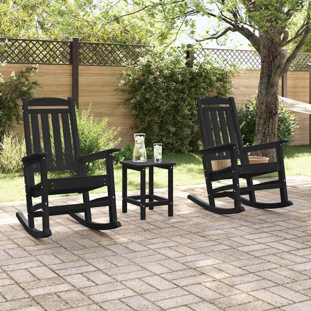 Gyngestol 2 pcs Sort 92 x 70 x 108 cm Polyethylen