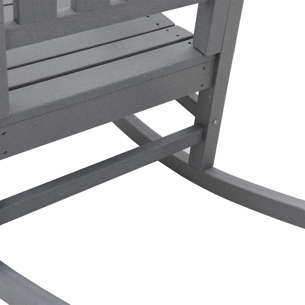 Gyngestol 2 pcs Lysegrå 92 x 70 x 108 cm Polyethylen