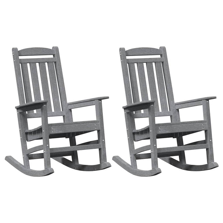 Gyngestol 2 pcs Lysegrå 92 x 70 x 108 cm Polyethylen