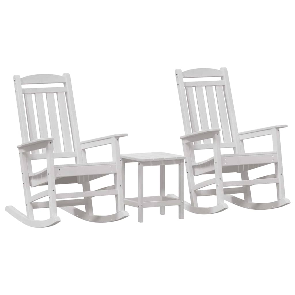 Gyngestol 3 pcs Hvid Polyethylen