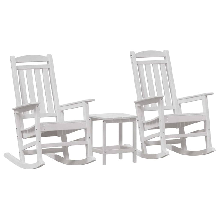 Gyngestol 3 pcs Hvid Polyethylen