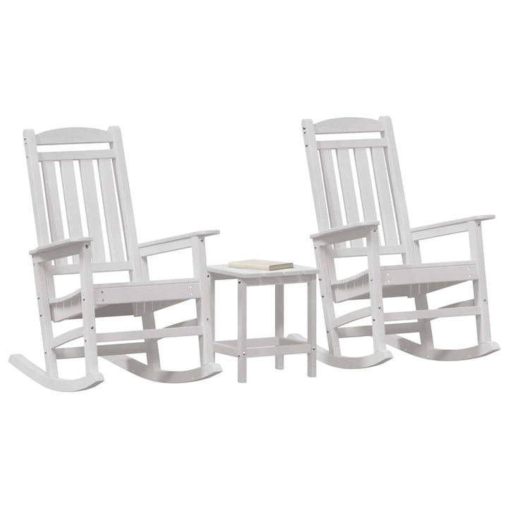 Gyngestol 3 pcs Hvid Polyethylen