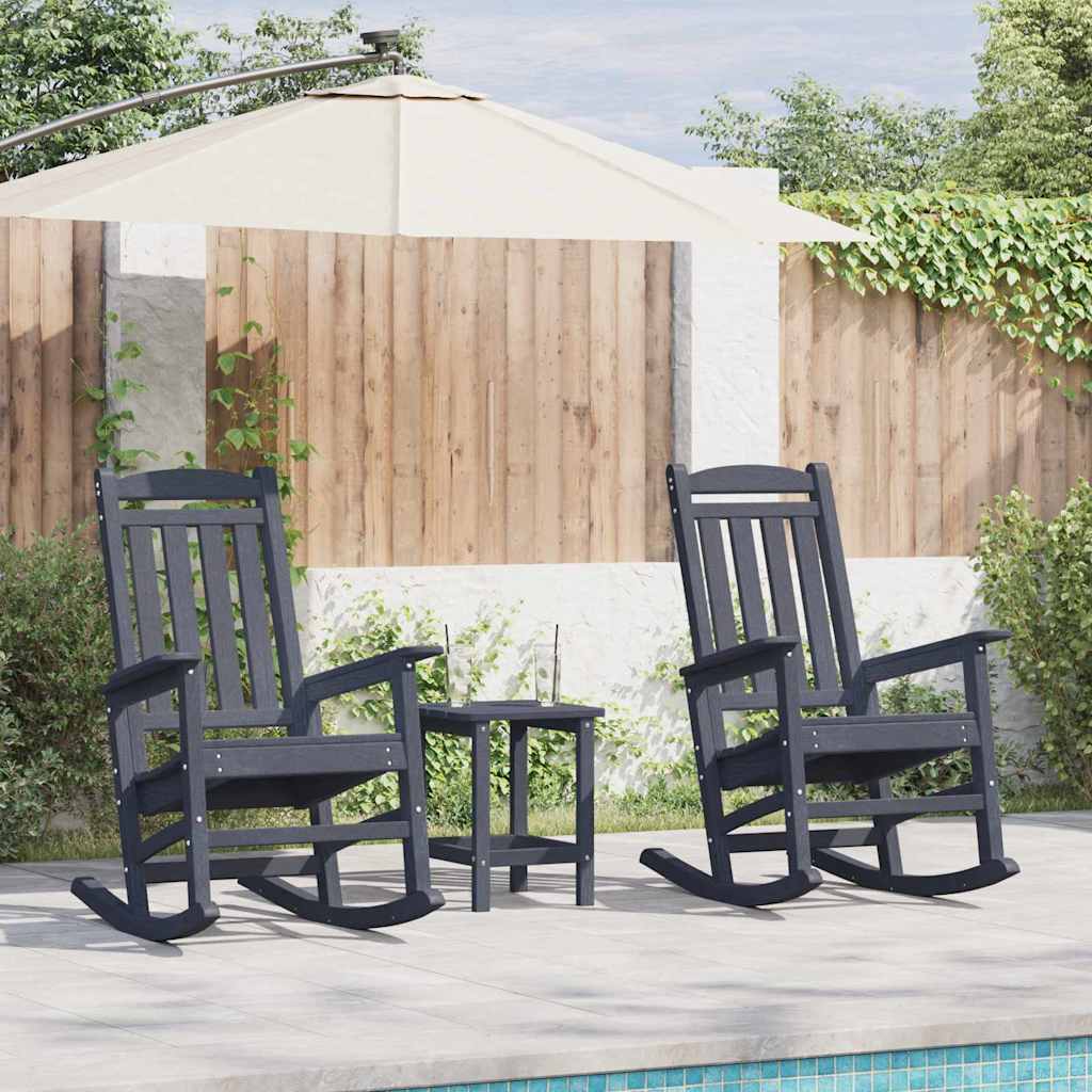 Gyngestol 3 pcs Marineblå Polyethylen
