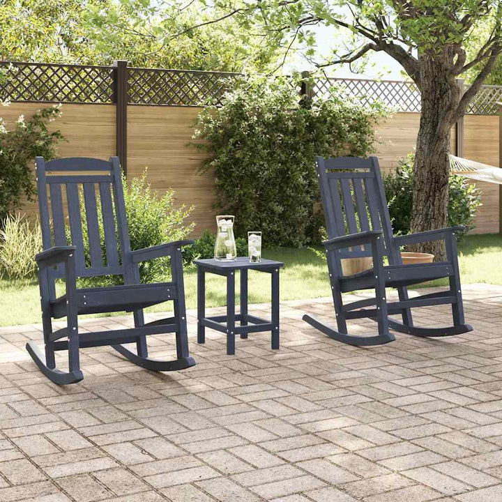 Gyngestol 3 pcs Marineblå Polyethylen