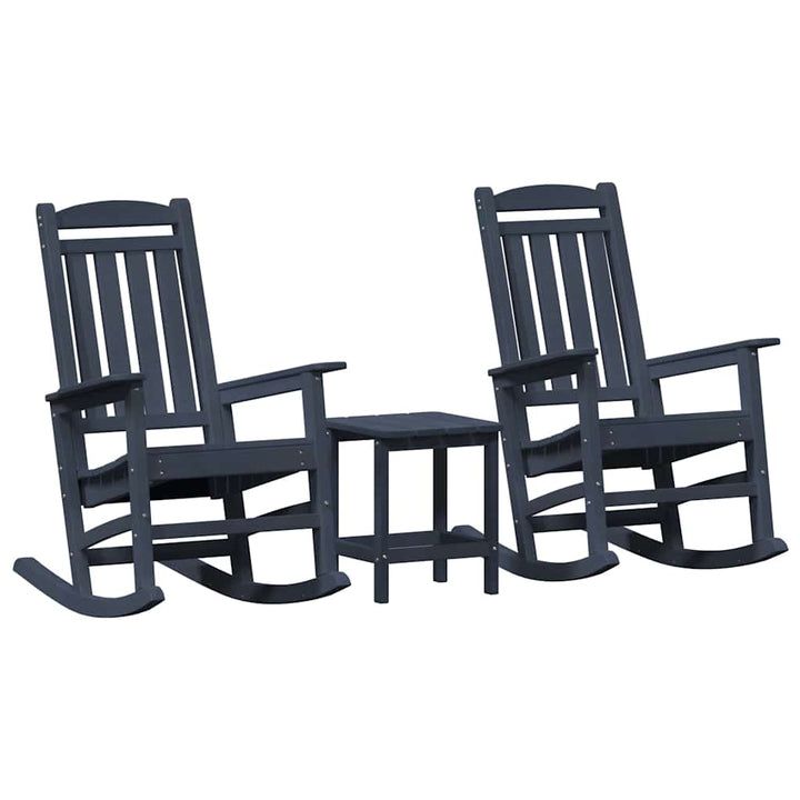 Gyngestol 3 pcs Marineblå Polyethylen