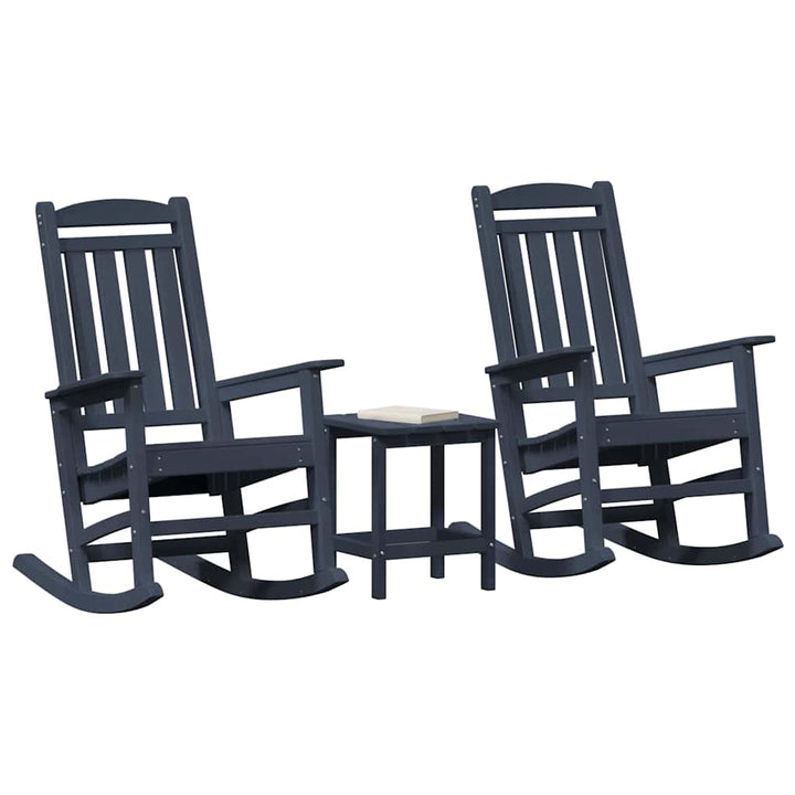 Gyngestol 3 pcs Marineblå Polyethylen