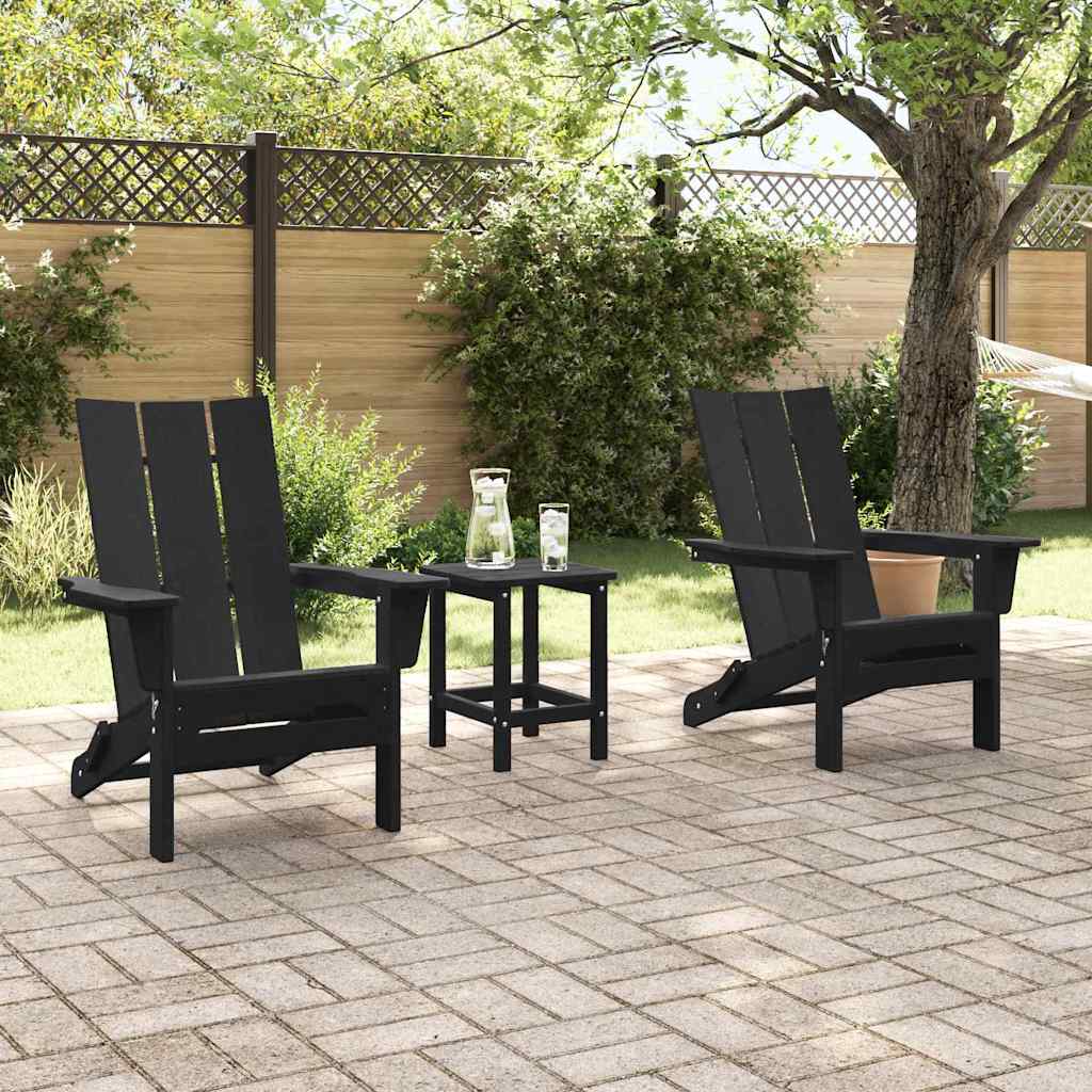 Have Stol 2 pcs Sort 80.5 x 74.5 x 92 cm Polyethylen
