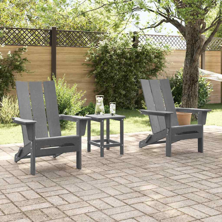 Have Stol 2 pcs Lysegrå 80.5 x 74.5 x 92 cm Polyethylen