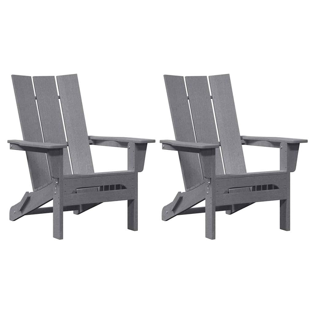 Have Stol 2 pcs Lysegrå 80.5 x 74.5 x 92 cm Polyethylen