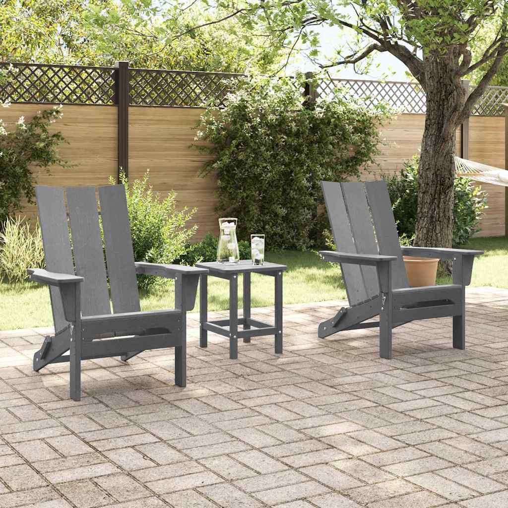 Have Stol 3 pcs Lysegrå 80.5 x 74.5 x 92 cm Polyethylen