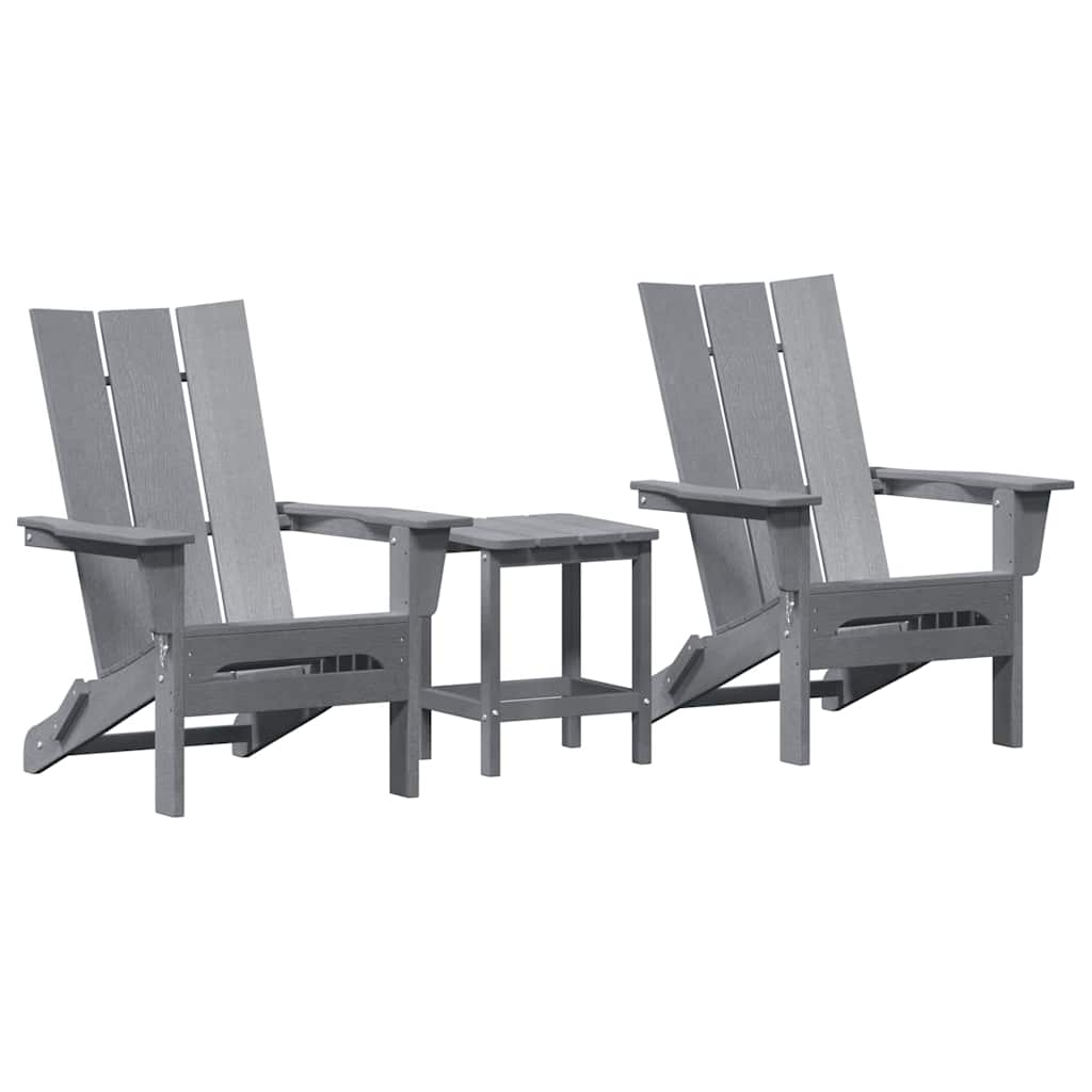 Have Stol 3 pcs Lysegrå 80.5 x 74.5 x 92 cm Polyethylen