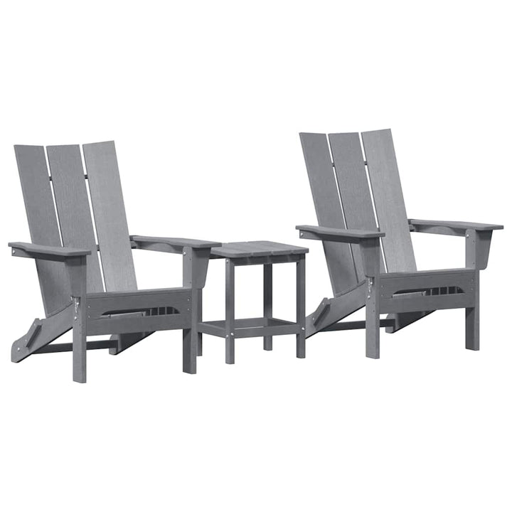Have Stol 3 pcs Lysegrå 80.5 x 74.5 x 92 cm Polyethylen