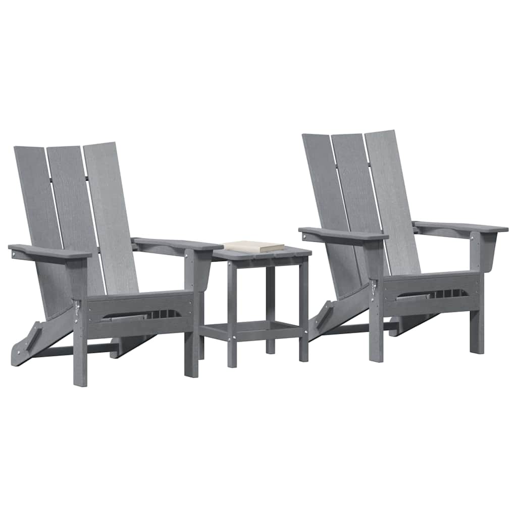 Have Stol 3 pcs Lysegrå 80.5 x 74.5 x 92 cm Polyethylen