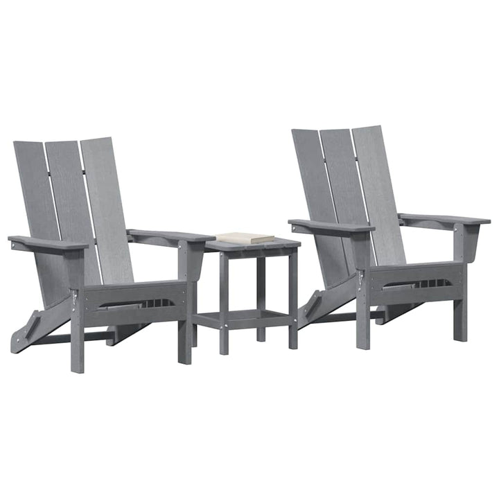 Have Stol 3 pcs Lysegrå 80.5 x 74.5 x 92 cm Polyethylen