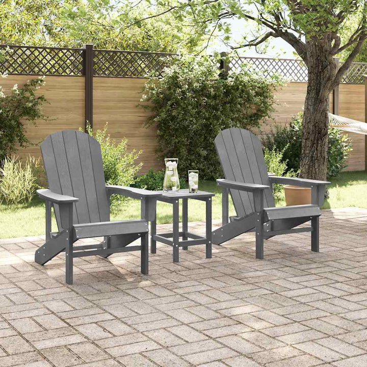 Have Stol 2 pcs Lysegrå 82 x 74 x 92 cm Polyethylen