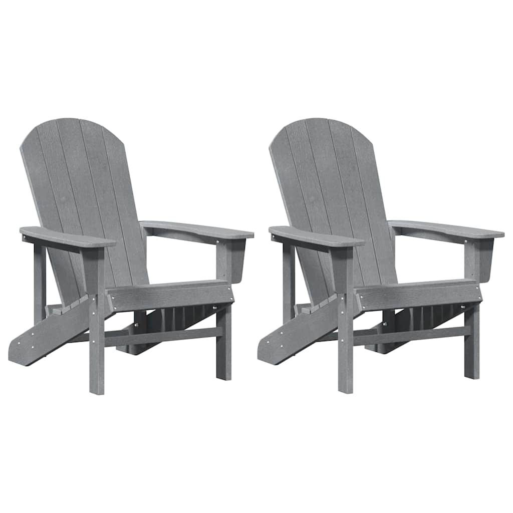 Have Stol 2 pcs Lysegrå 82 x 74 x 92 cm Polyethylen