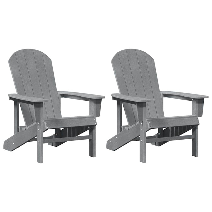 Have Stol 2 pcs Lysegrå 82 x 74 x 92 cm Polyethylen