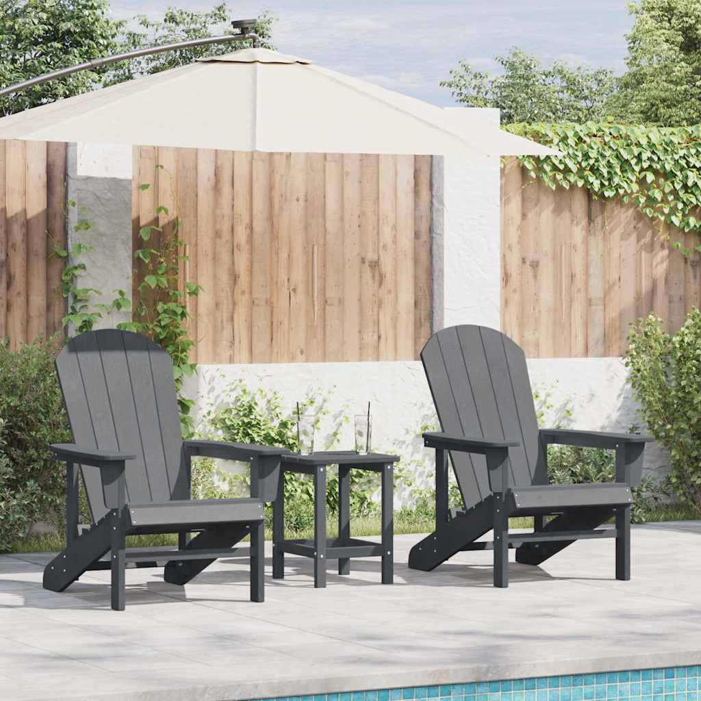 Have Stol 3 pcs Lysegrå Polyethylen