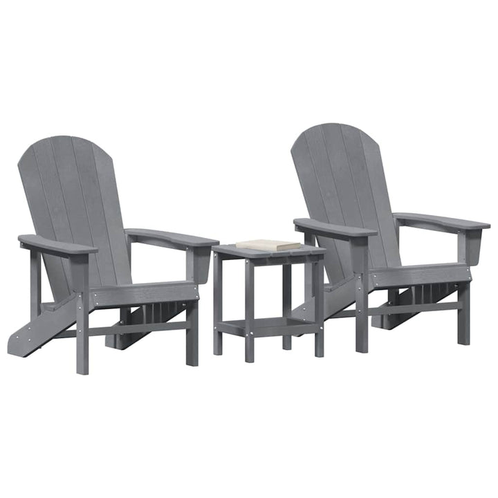 Have Stol 3 pcs Lysegrå Polyethylen