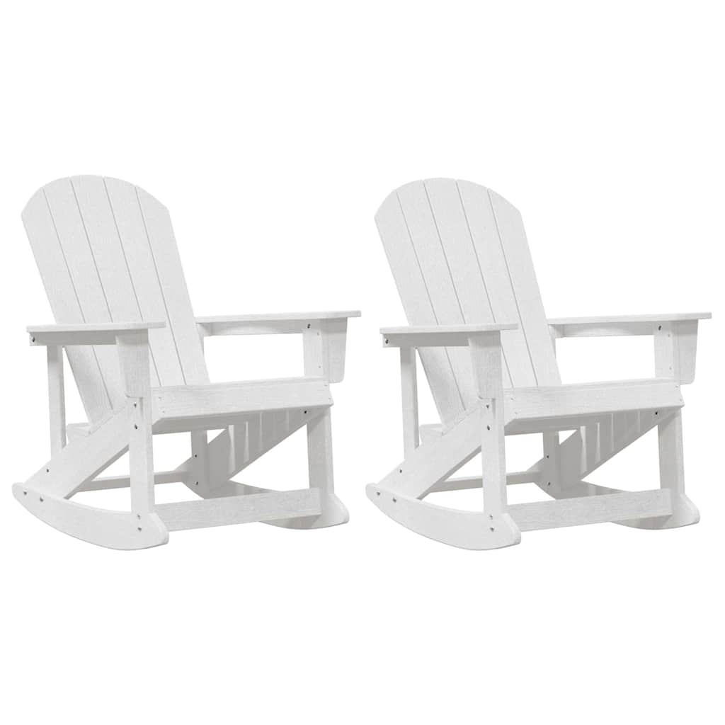 Adirondack Gyngestole 2 stk. Hvid HDPE