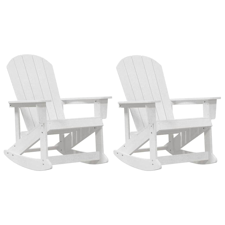Adirondack Gyngestole 2 stk. Hvid HDPE