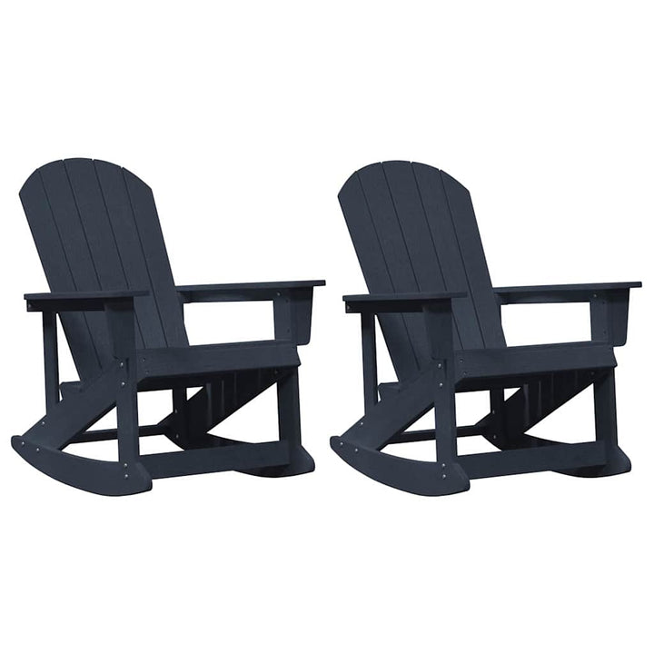 Adirondack Gyngestole 2 pcs Mørkeblå HDPE