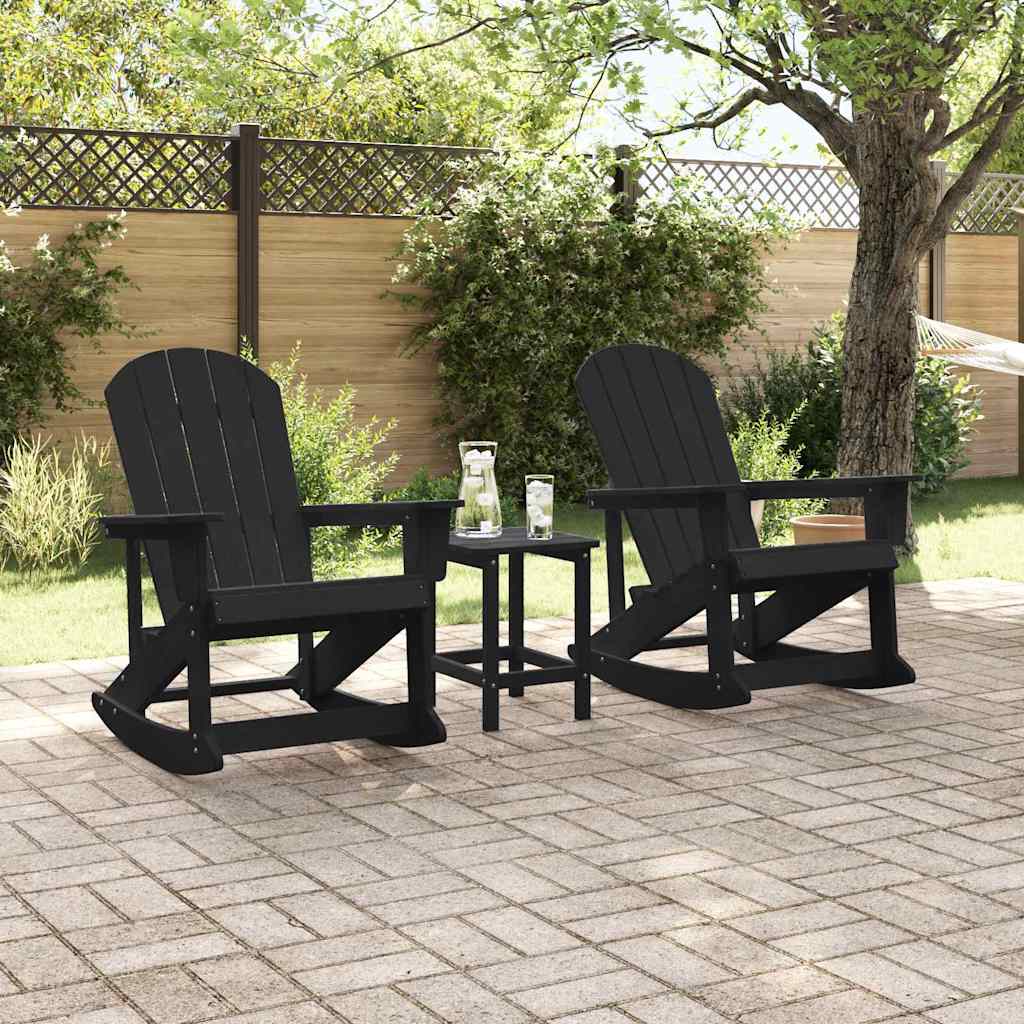 Adirondack Gyngestole 2 stk. Sort HDPE