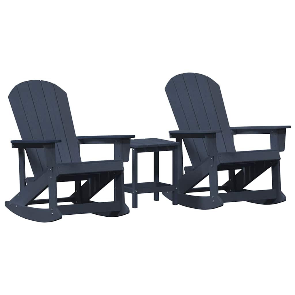 Have lounge sæt 3 stk. Mørkeblå HDPE