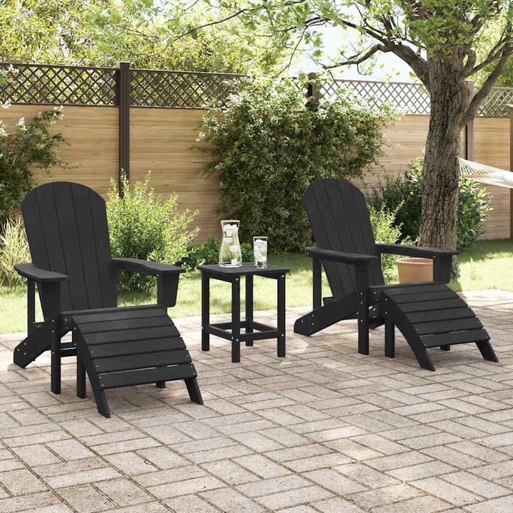 Have Stol 2 pcs Sort 83 x 74 x 92 cm Polyethylen