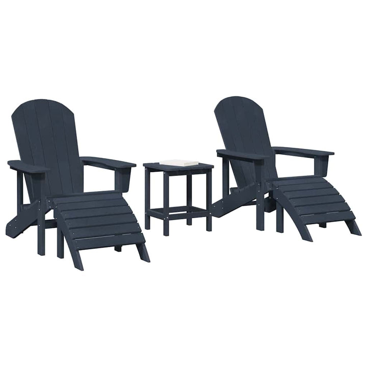 Have Stol 3 pcs Marineblå Polyethylen