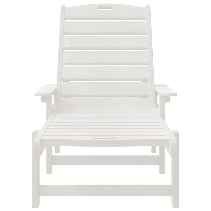 Solstol 2 pcs Hvid 195,5 x 53 x 98,5 cm Polyethylen