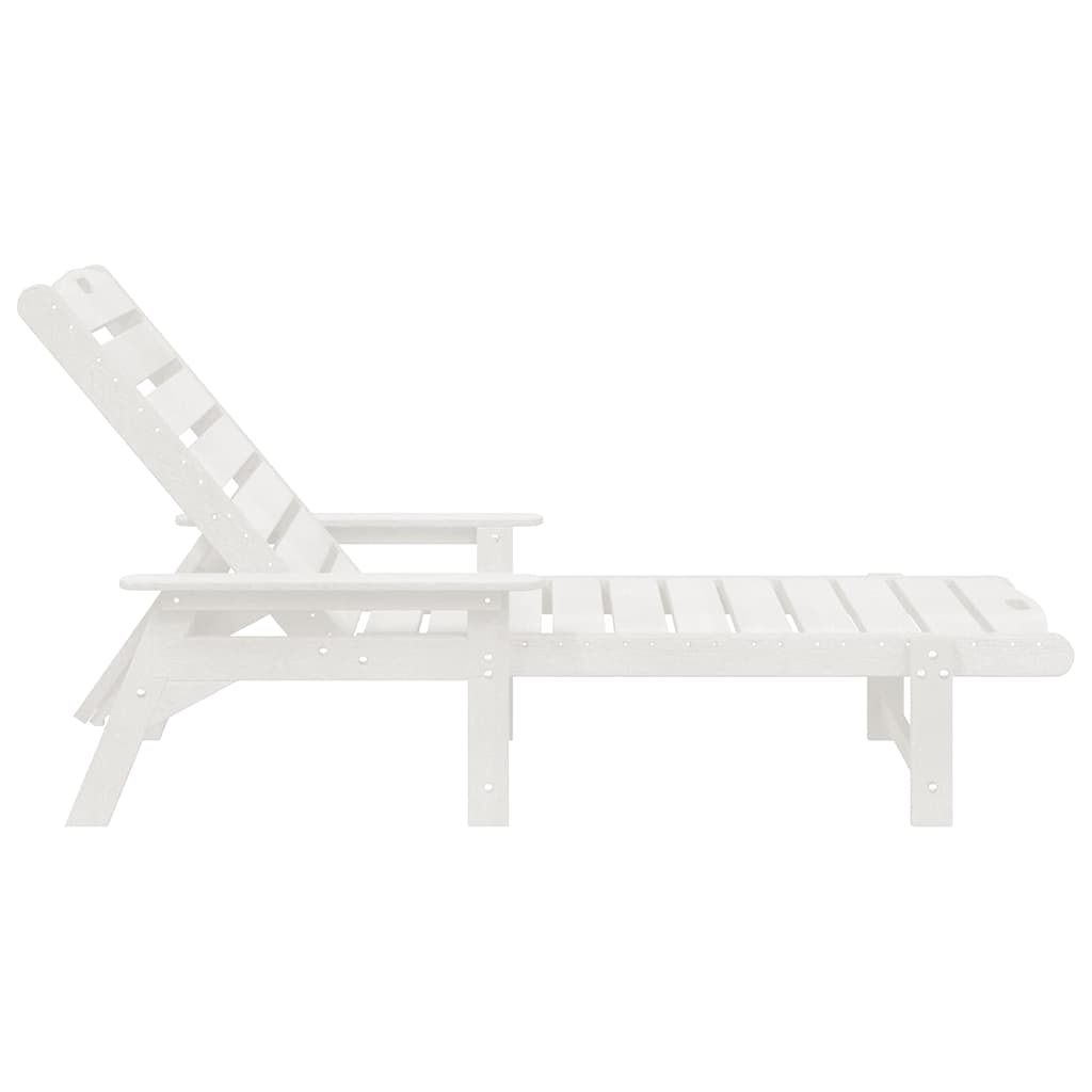 Solstol 2 pcs Hvid 195,5 x 53 x 98,5 cm Polyethylen