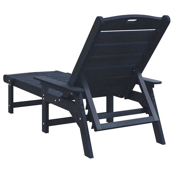 Solstol 2 pcs Marineblå 195,5 x 53 x 98,5 cm Polyethylen