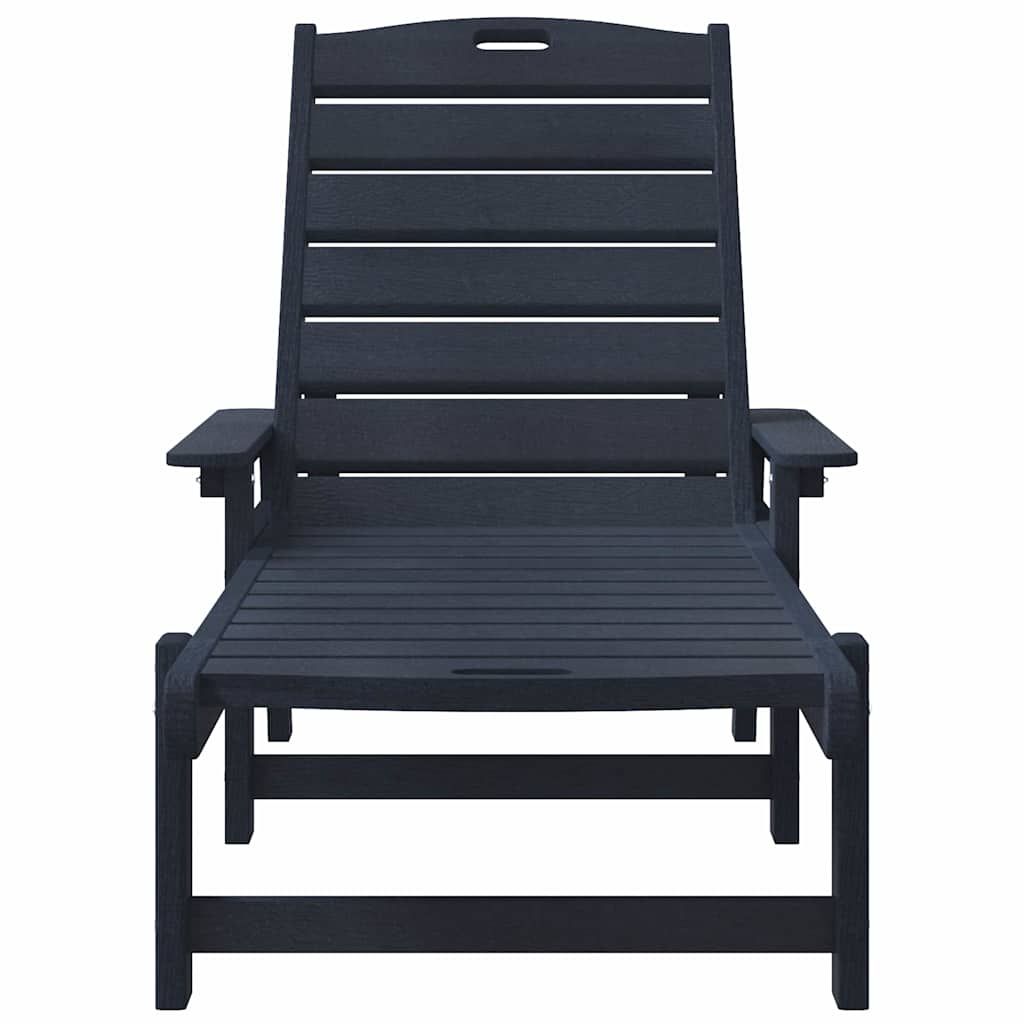 Solstol 2 pcs Marineblå 195,5 x 53 x 98,5 cm Polyethylen