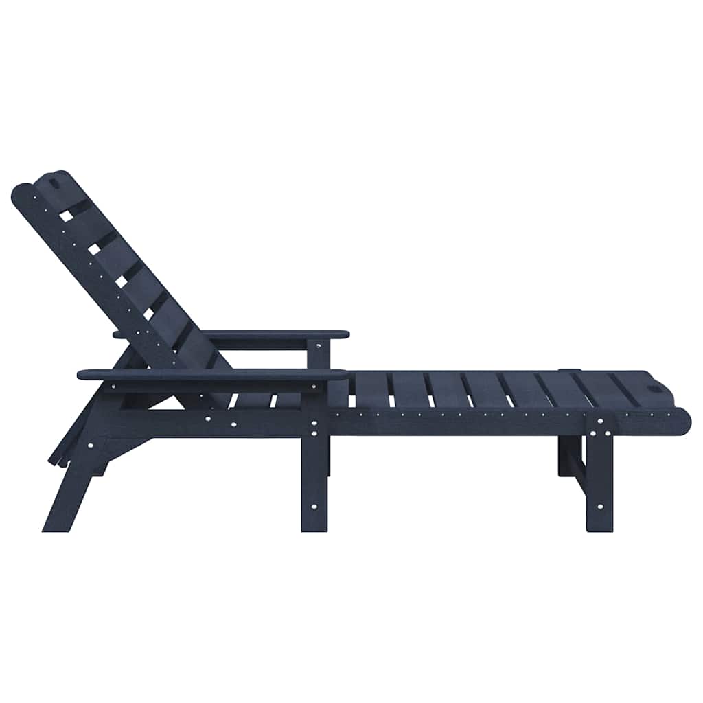 Solstol 2 pcs Marineblå 195,5 x 53 x 98,5 cm Polyethylen